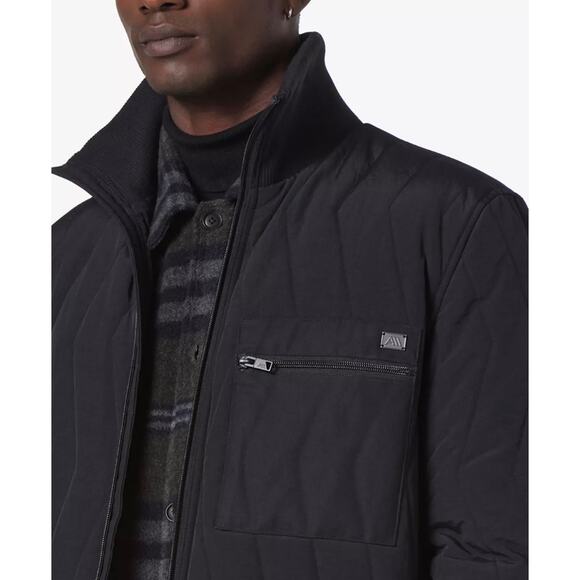 NWT $275 Andrew Marc Floyd Quilted Bomber Jacket, Black, Men’s XL - Picture 4 of 13